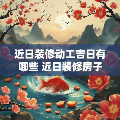 近日装修动工吉日有哪些 近日装修房子的吉日