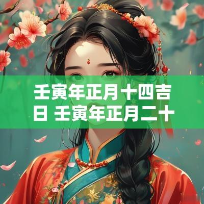 壬寅年正月十四吉日 壬寅年正月二十日是吉日吗
