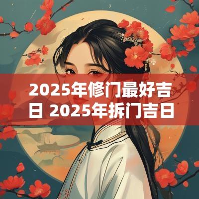 2025年修门最好吉日 2025年拆门吉日