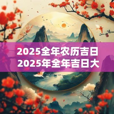 2025全年农历吉日 2025年全年吉日大全