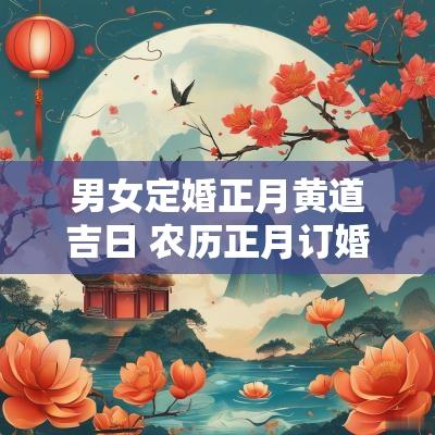 男女定婚正月黄道吉日 农历正月订婚吉日查询表