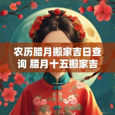 农历腊月搬家吉日查询 腊月十五搬家吉日查询