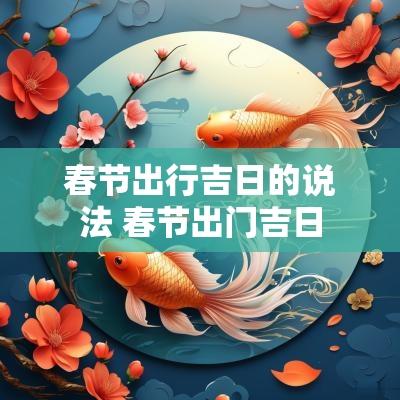 春节出行吉日的说法 春节出门吉日