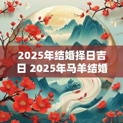 2025年结婚择日吉日 2025年马羊结婚吉日
