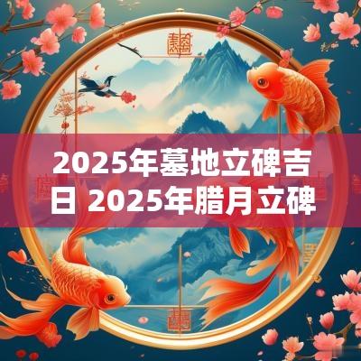 2025年墓地立碑吉日 2025年腊月立碑的吉日