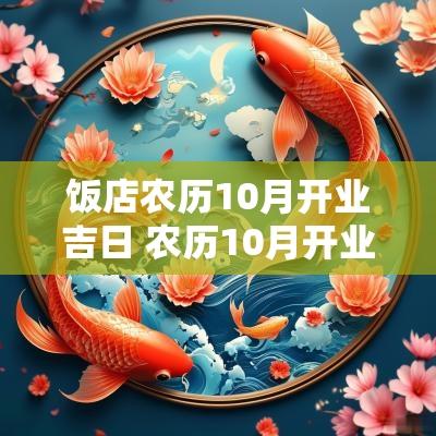 饭店农历10月开业吉日 农历10月开业开张吉日