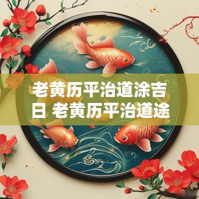 老黄历平治道涂吉日 老黄历平治道途啥意思