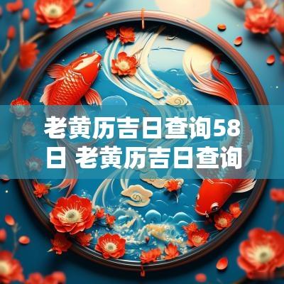 老黄历吉日查询58日 老黄历吉日查询1998