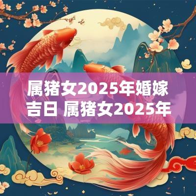 属猪女2025年婚嫁吉日 属猪女2025年几月出嫁大利