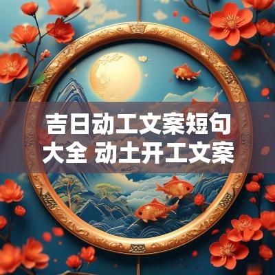 吉日动工文案短句大全 动土开工文案短句干净治愈