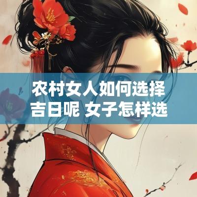 农村女人如何选择吉日呢 女子怎样选择吉日和时辰