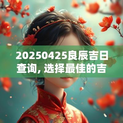 20250425良辰吉日查询, 选择最佳的吉日以达成目标