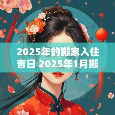 2025年的搬家入住吉日 2025年1月搬家入住新房的吉日表