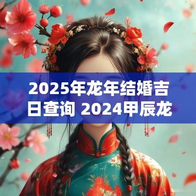 2025年蛇年结婚吉日查询 2025甲辰蛇年结婚吉日查询