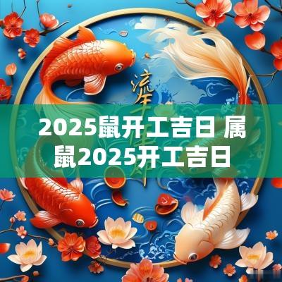 2025鼠开工吉日 属鼠2025开工吉日