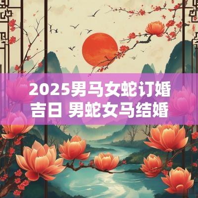 2025男马女蛇订婚吉日 男蛇女马结婚吉日2025