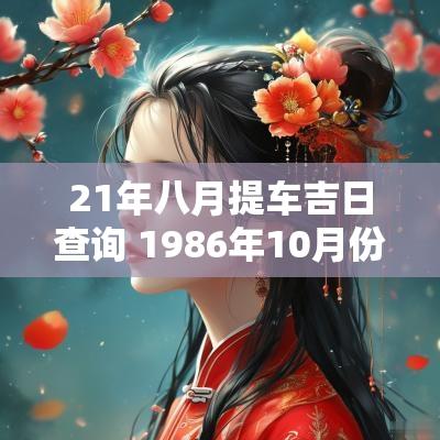 21年八月提车吉日查询 1986年10月份提车吉日查询