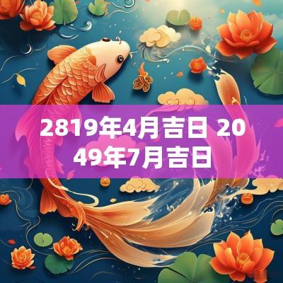 2819年4月吉日 2049年7月吉日