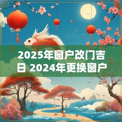 2025年窗户改门吉日 2025年更换窗户吉日一览表