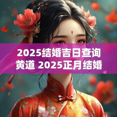 2025结婚吉日查询黄道 2025正月结婚吉日