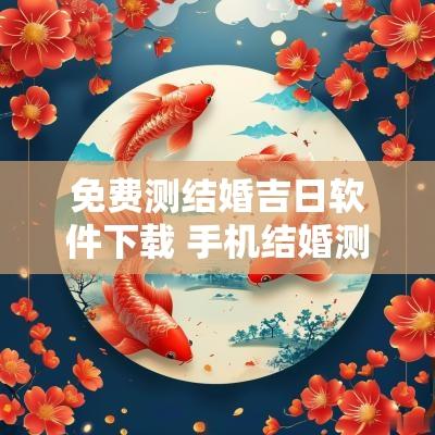 免费测结婚吉日软件下载 手机结婚测吉日最好用软件