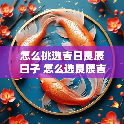 怎么挑选吉日良辰日子 怎么选良辰吉日时间最准确