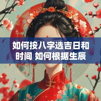 如何按八字选吉日和时间 如何根据生辰八字选择良辰吉日