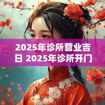 2025年诊所营业吉日 2025年诊所开门吉日