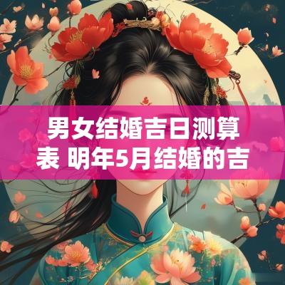 男女结婚吉日测算表 明年5月结婚的吉日