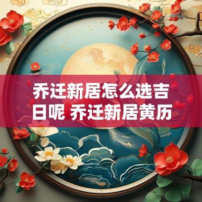 乔迁新居怎么选吉日呢 乔迁新居黄历吉日查询