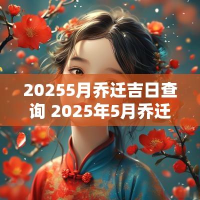 20255月乔迁吉日查询 2025年5月乔迁黄道吉日