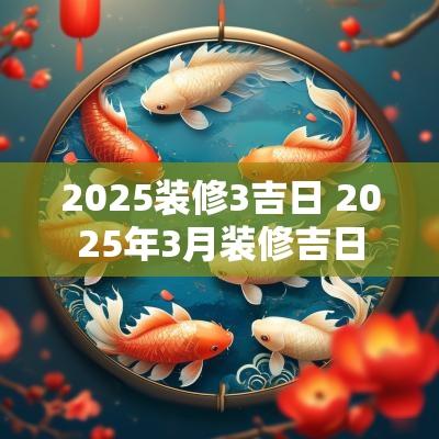 2025装修3吉日 2025年3月装修吉日
