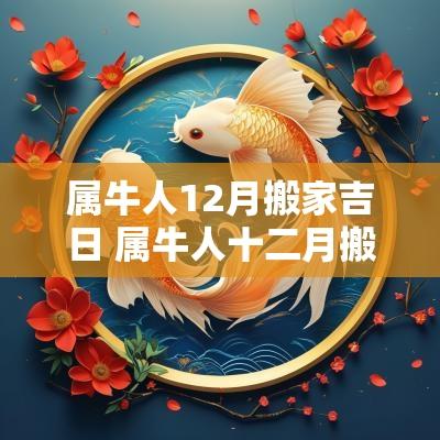 属牛人12月搬家吉日 属牛人十二月搬家哪天好