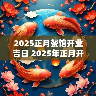 2025正月餐馆开业吉日 2025年正月开饭店吉日