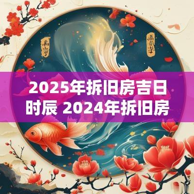 2025年拆旧房吉日时辰 2025年拆旧房吉日一览表
