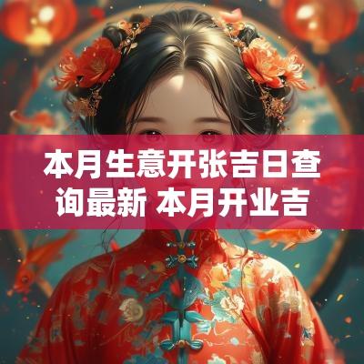 本月生意开张吉日查询最新 本月开业吉日一览表