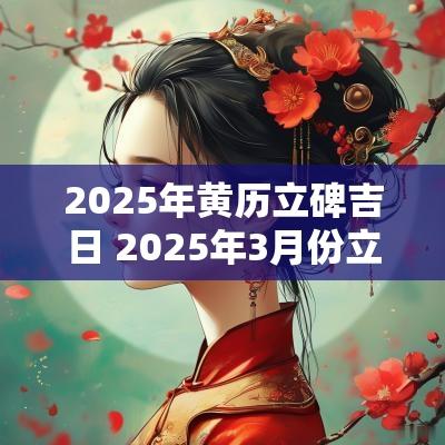 2025年黄历立碑吉日 2025年3月份立碑黄道吉日