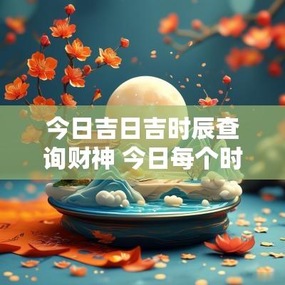 今日吉日吉时辰查询财神 今日每个时辰的财神位