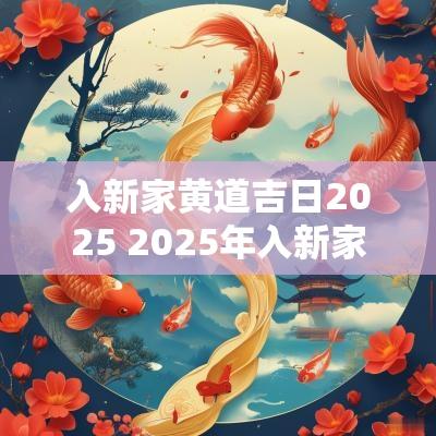 入新家黄道吉日2025 2025年入新家吉日查询