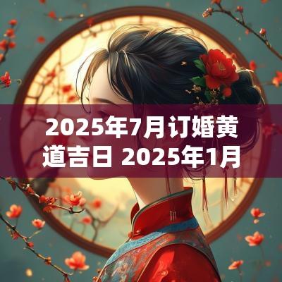 2025年7月订婚黄道吉日 2025年1月订婚的黄道吉日