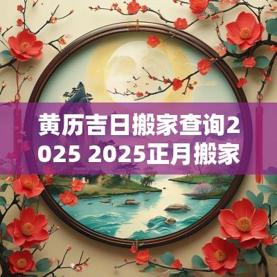 黄历吉日搬家查询2025 2025正月搬家吉日一览表