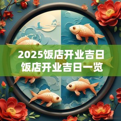 2025饭店开业吉日 饭店开业吉日一览表