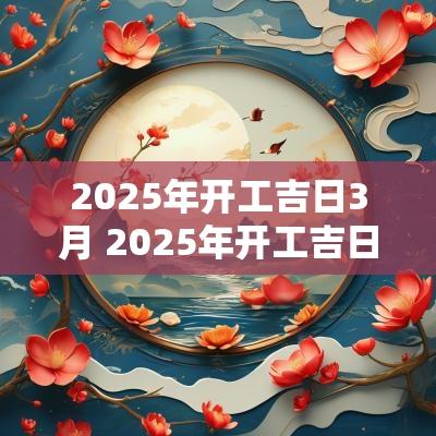 2025年开工吉日3月 2025年开工吉日11月