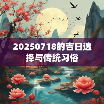 20250718的吉日选择与传统习俗