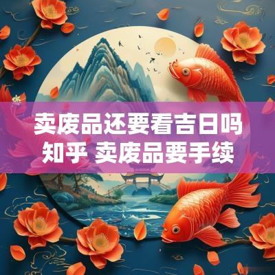 卖废品还要看吉日吗知乎 卖废品要手续吗