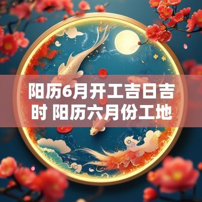 阳历6月开工吉日吉时 阳历六月份工地开工的吉日