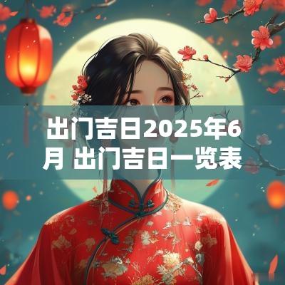 出门吉日2025年6月 出门吉日一览表