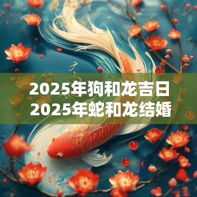 2025年狗和龙吉日 2025年蛇和龙结婚吉日