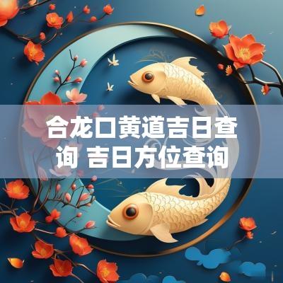 合龙口黄道吉日查询 吉日方位查询