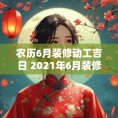 农历6月装修动工吉日 2025年6月装修动工吉日